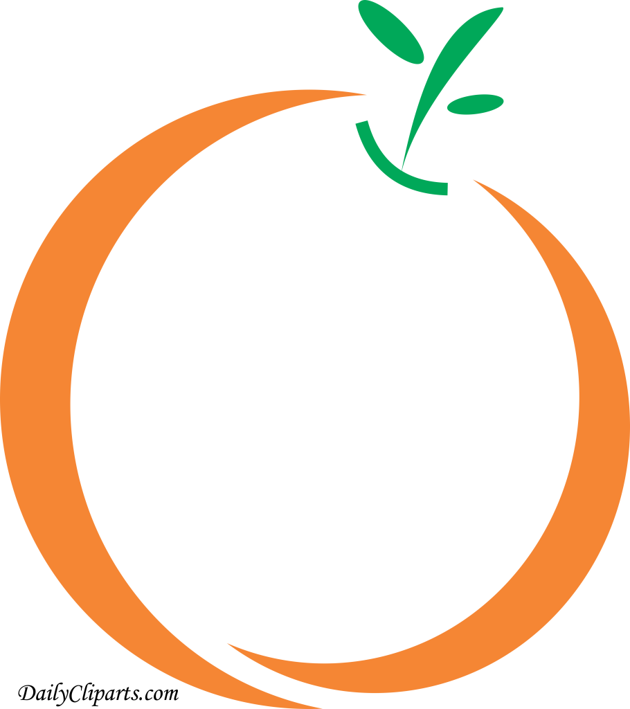 Orange Color Line Art Image Icon - Color Orange Line Art Clipart (910x1024), Png Download