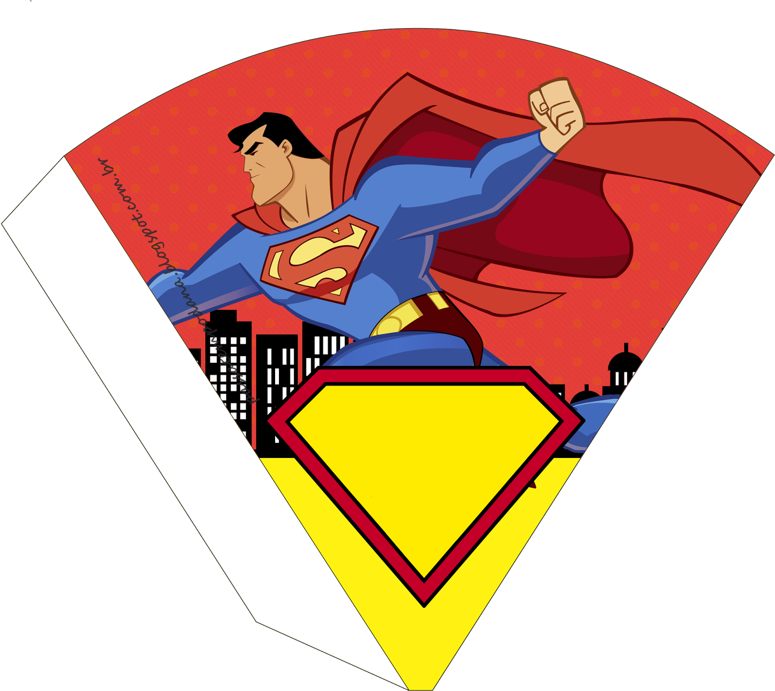 Transparent Superman Clipart - Cone Do Super Man - Png Download (1589x1417), Png Download