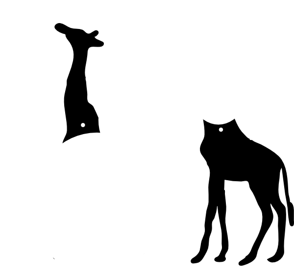 Shadows Clipart Giraffe - Giraffe Silhouette Png Transparent Png (600x562), Png Download