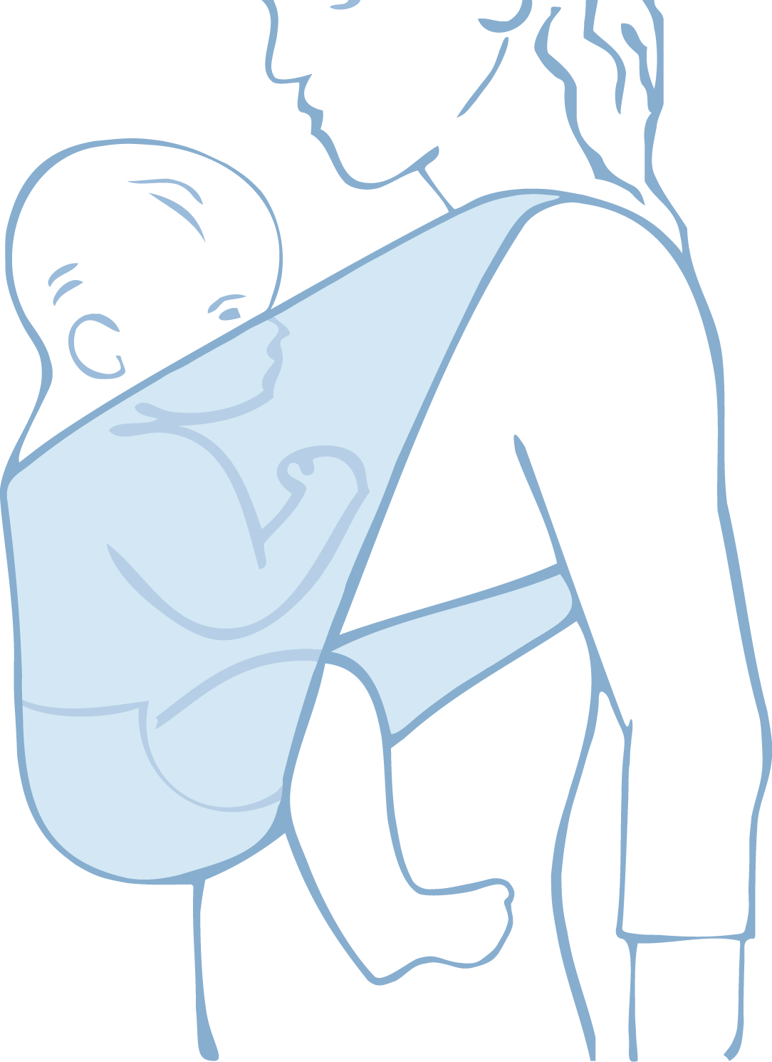 Position Kangaroo Mother Care Clipart (1084x1490), Png Download