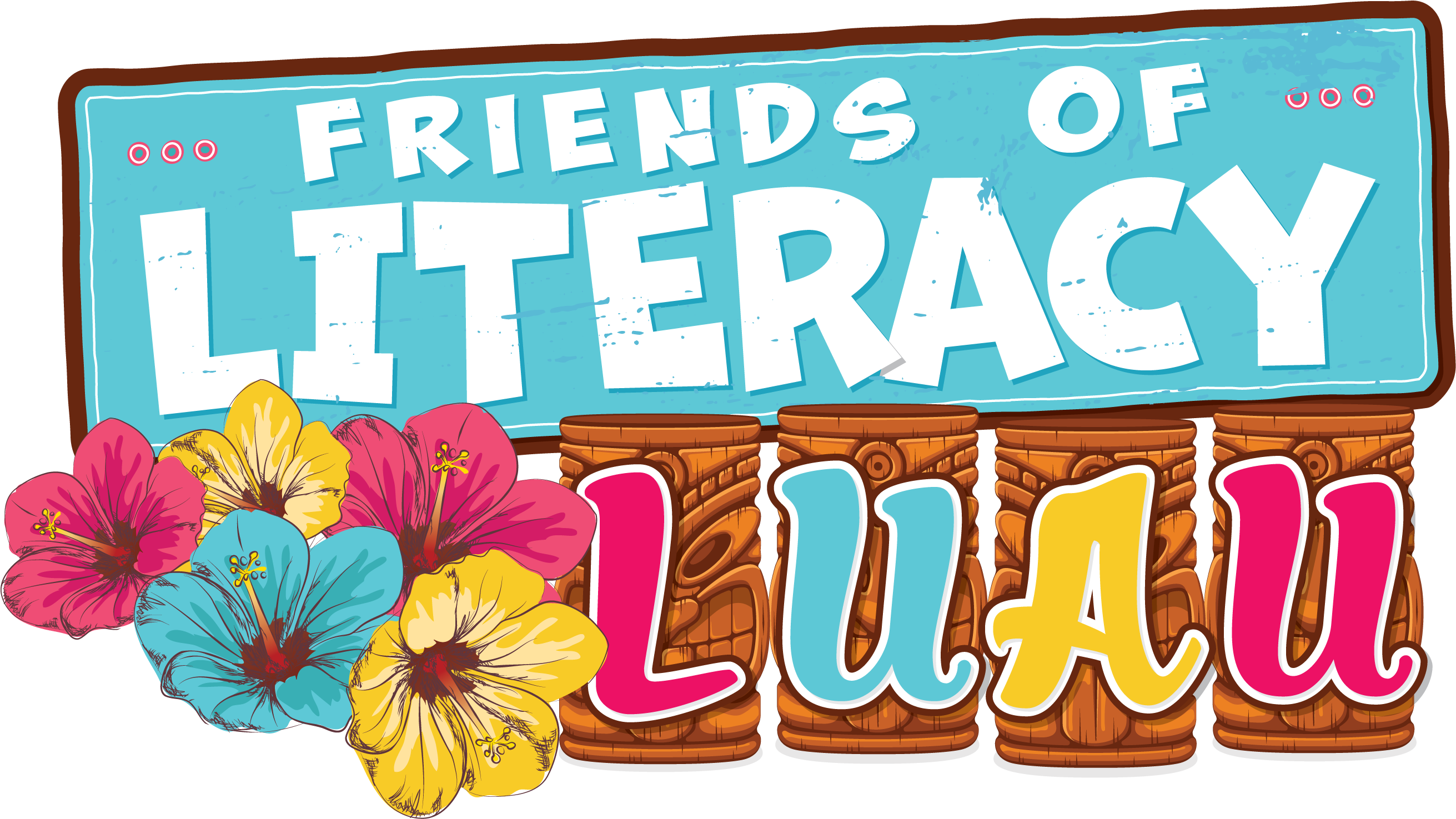 Literacy Luau Final - Literacy Luau Clipart (3001x1778), Png Download