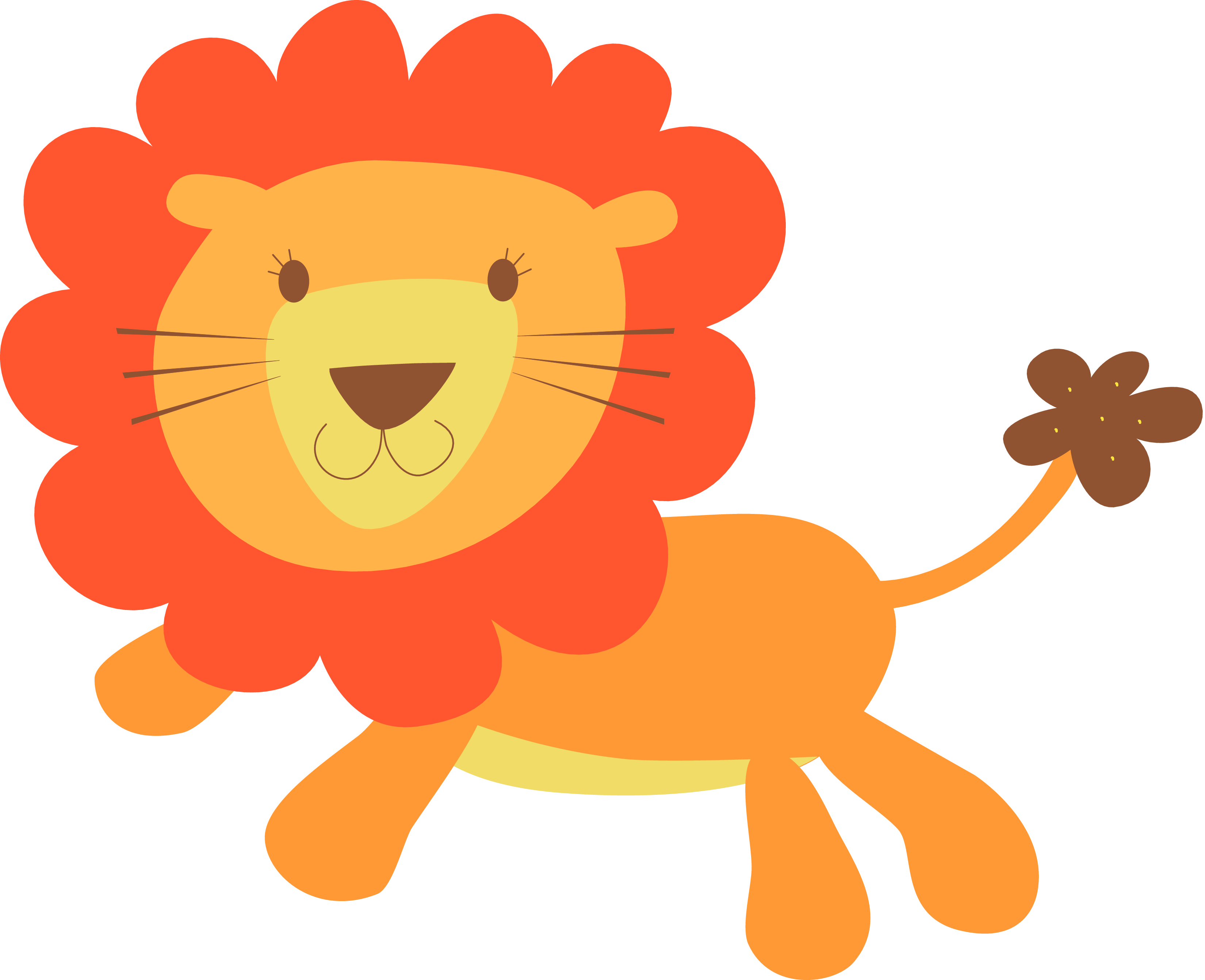 Transparent March Clip Art - Baby Lion Clip Art - Png Download (3300x2683), Png Download