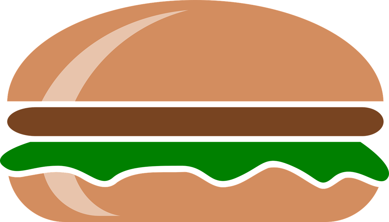 Panino Hamburger Png Clipart Elementary School Menus - Pain Hamburger Dessin Png Transparent Png (1280x730), Png Download
