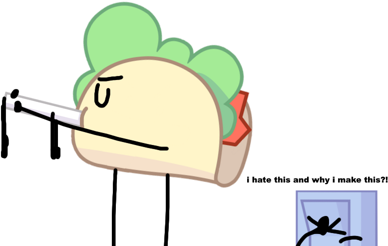 Taco Eat Lollipop By Eskietheflipper - Lollipop X Taco Bfb Clipart (777x492), Png Download