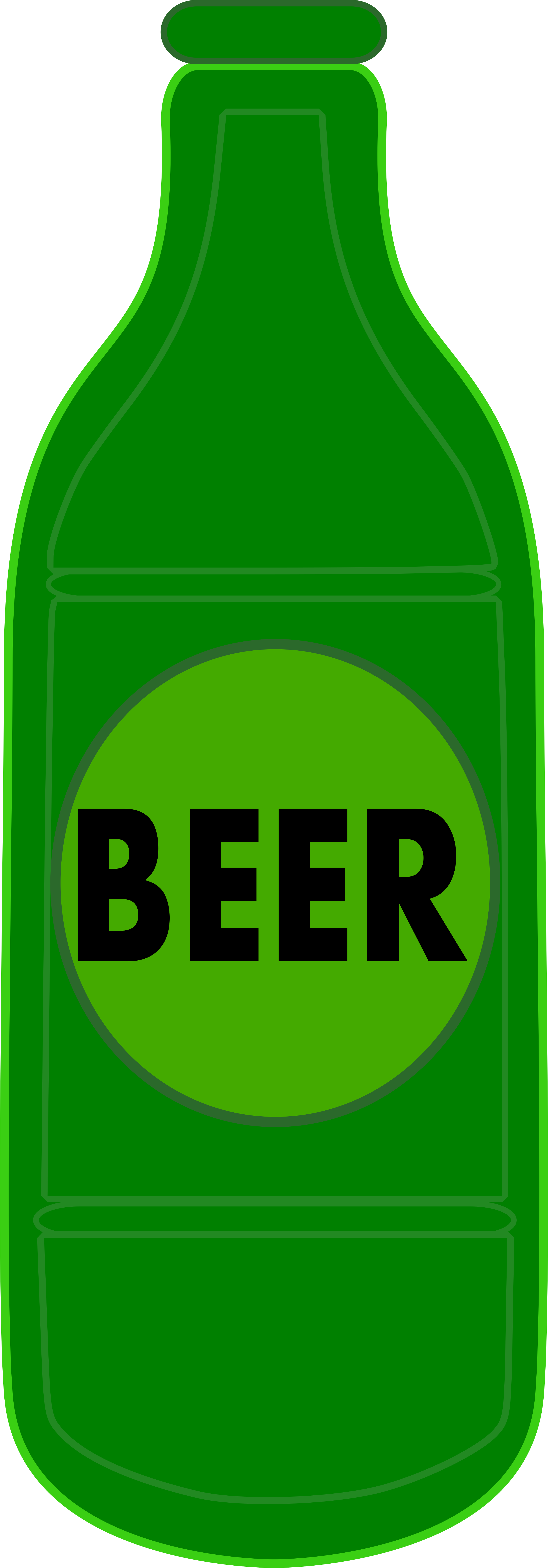Beer Bottle Clipart Icon Image - Graphic Design - Png Download (358x1024), Png Download