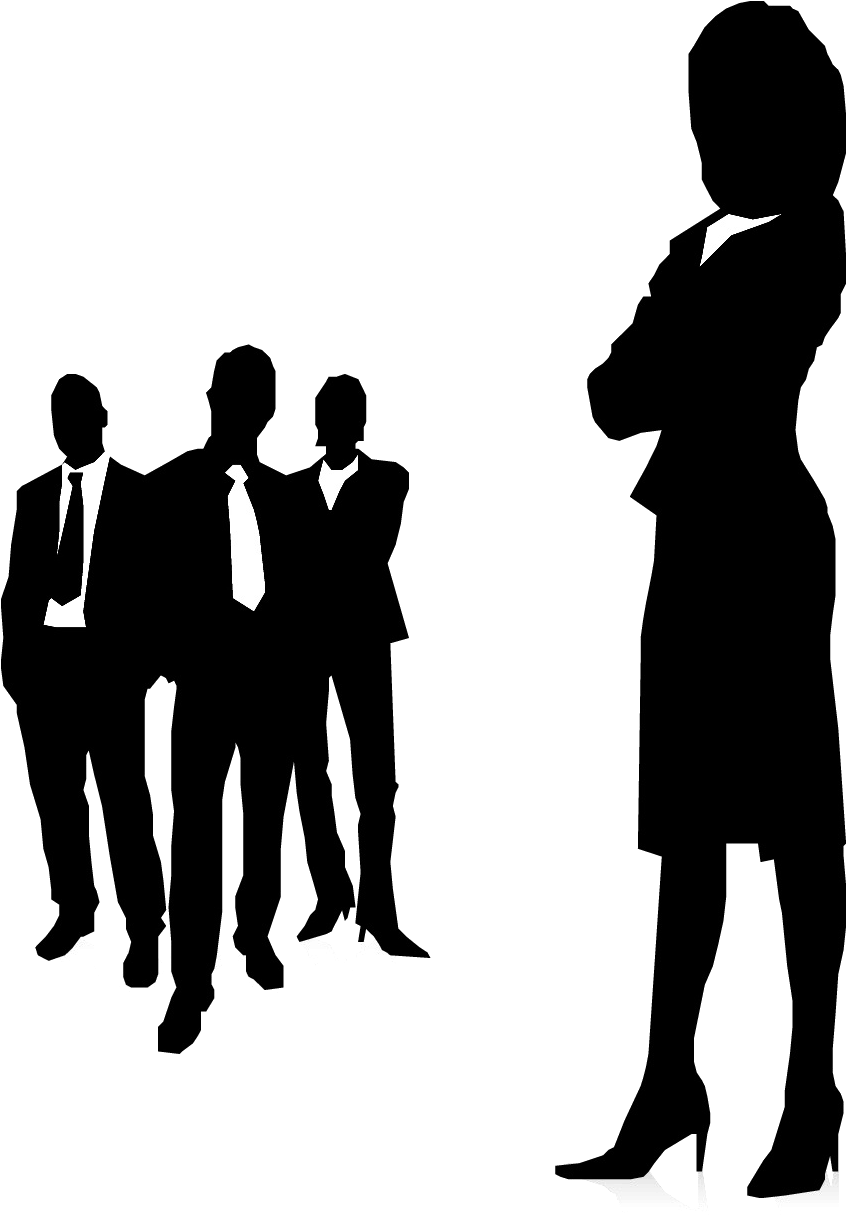 Businessperson Management Woman Female Clip Art - Woman Business Face Silhouette - Png Download (1101x1293), Png Download