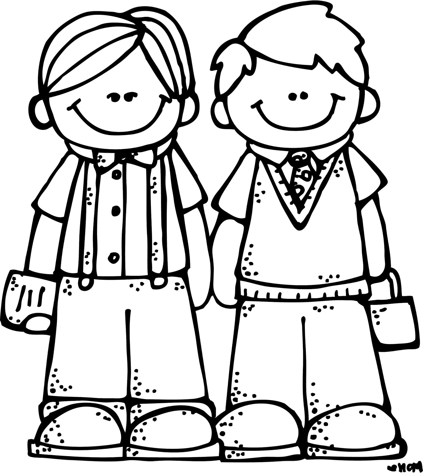 Friends Clipart Black And White - Png Download (1433x1600), Png Download