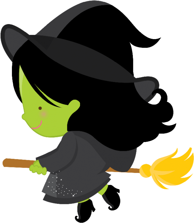 Transparent Cute Halloween Clip Art - Cute Halloween Witch Clipart - Png Download (647x744), Png Download