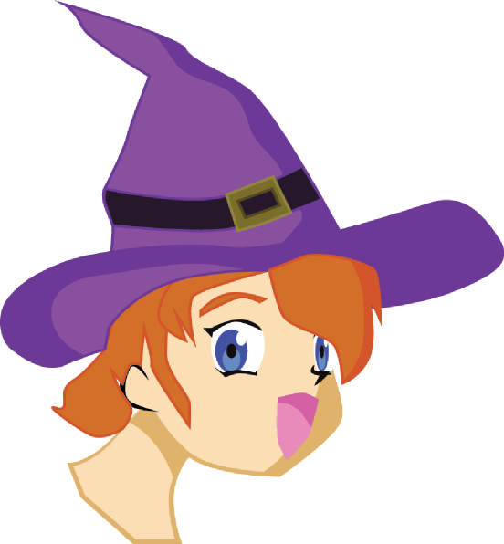 Manga Witch Svg Clip Arts - Cartoon - Png Download (552x596), Png Download
