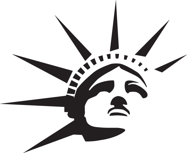 Library Of Statue Of Liberty Crown Image Free Download - Statue Of Liberty Head Drawing Clipart (648x531), Png Download