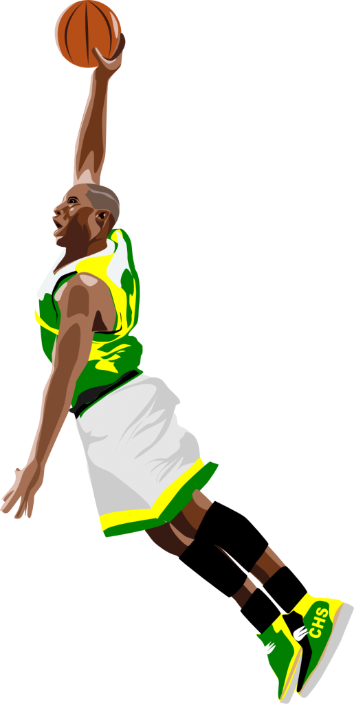 Boy Running In Basketball Uniform Clipart Clip Art - Lebron James Dunk Png Transparent Png (515x1024), Png Download