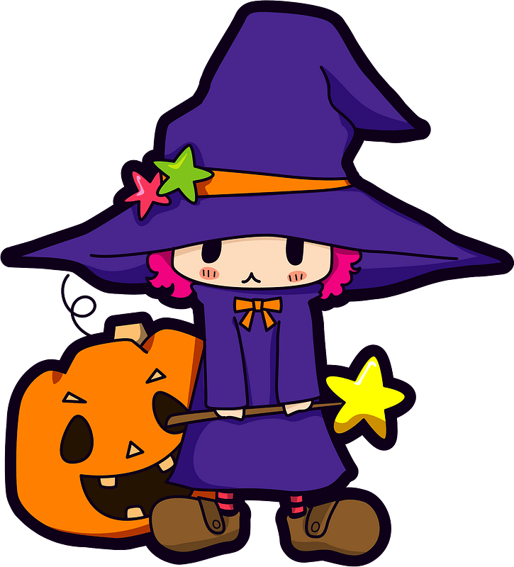 Witch Jack O" Lantern Clipart - Cartoon - Png Download (725x800), Png Download