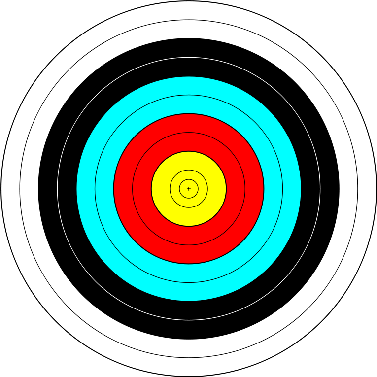 Fita Official Face Printable Full Size Archery Target Clipart Full Size Clipart Pinclipart