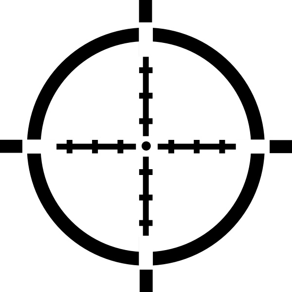 Crosshair Vector - Clipart Best - Crosshair Clipart - Png Download (600x599), Png Download