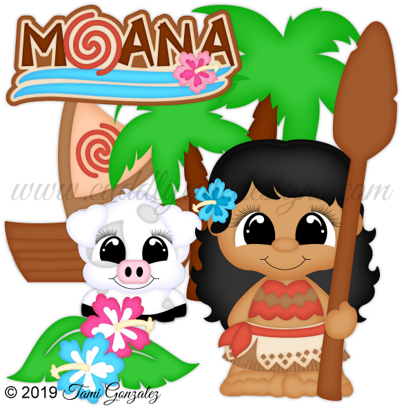 Princess Moana - Cartoon Clipart (600x600), Png Download