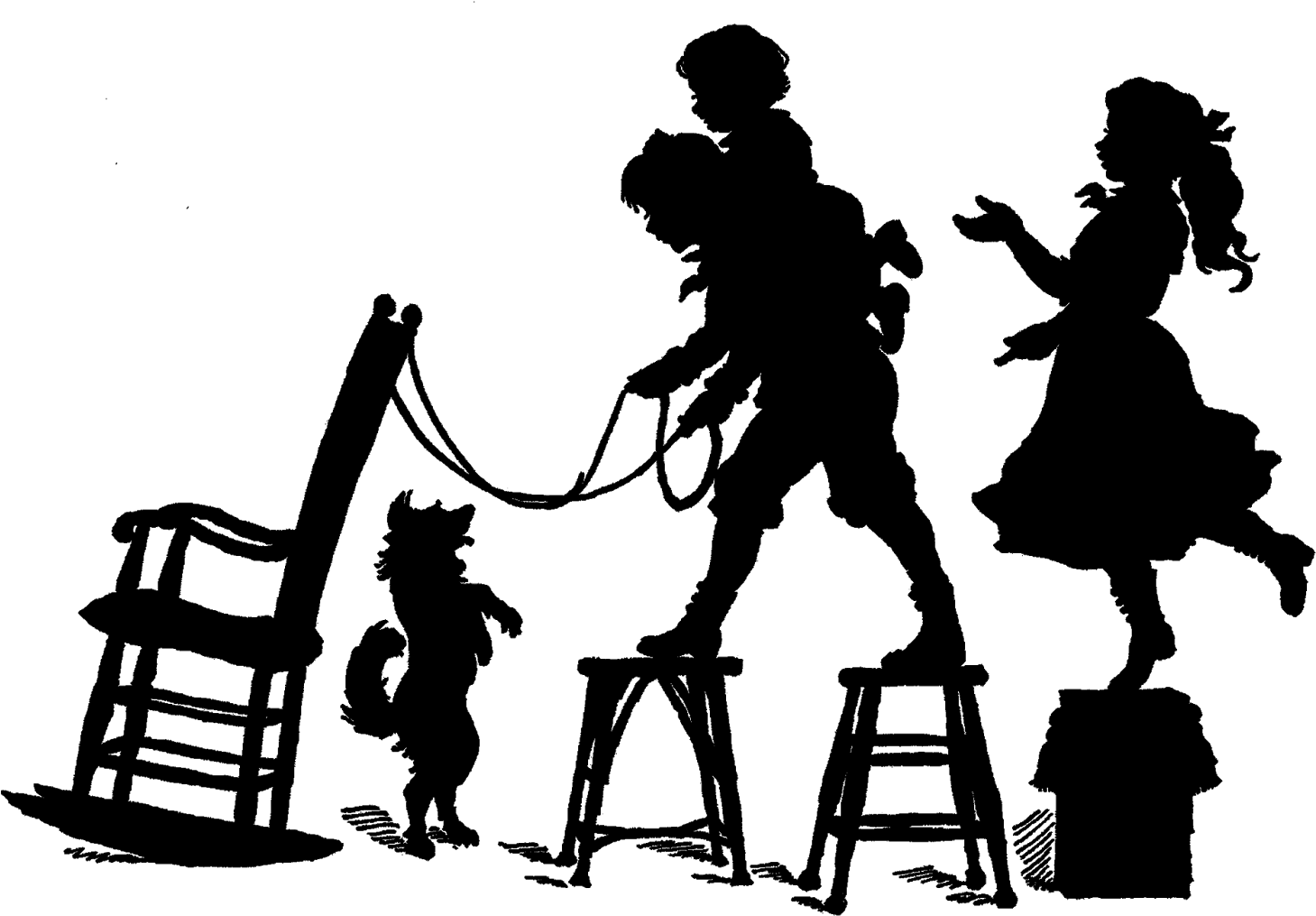 Silhouette Clip Art - Vintage Silhouette - Png Download (1600x1111), Png Download