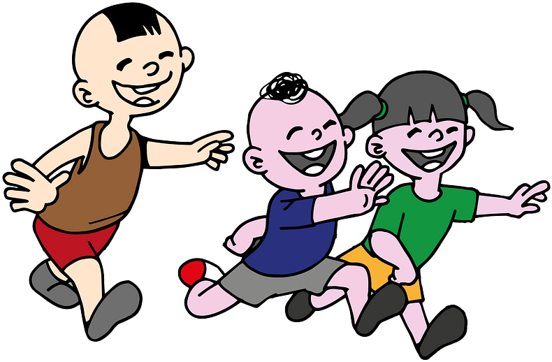 Kids Playing Clipart - Cartoon - Png Download (800x526), Png Download