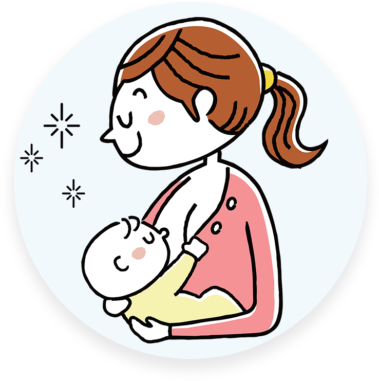 Transparent Baby In Womb Png - Mother And Baby Cartoon Clipart (738x741), Png Download