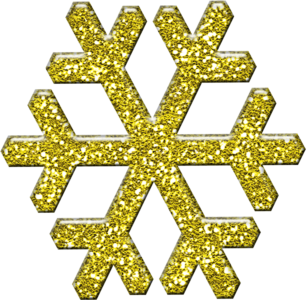 Sparkly Snowflake Clipart Clip Art Library Library - Snowflake Clipart Gold - Png Download (1155x1155), Png Download