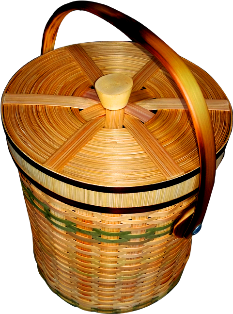 Exclusionary Light Brown Bamboo Tiffin Box - Storage Basket Clipart (481x647), Png Download