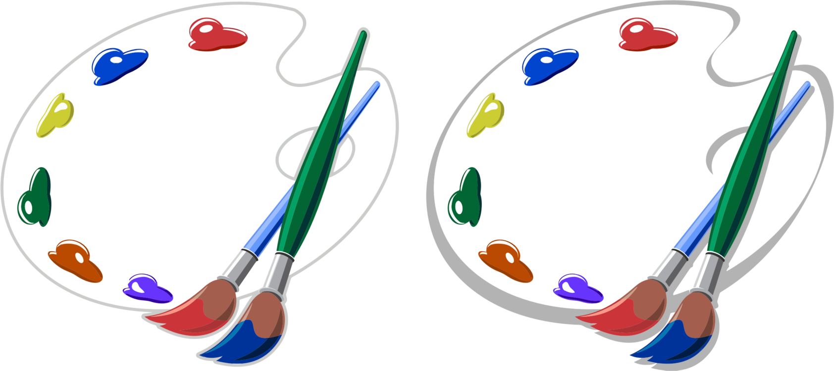 Circle,line,brush - Palette Clipart (1684x750), Png Download
