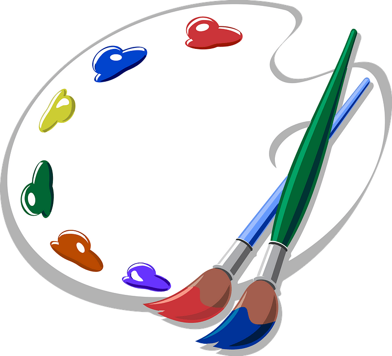 Artists Brushes And Palettes Clipart Palette Png Download Full