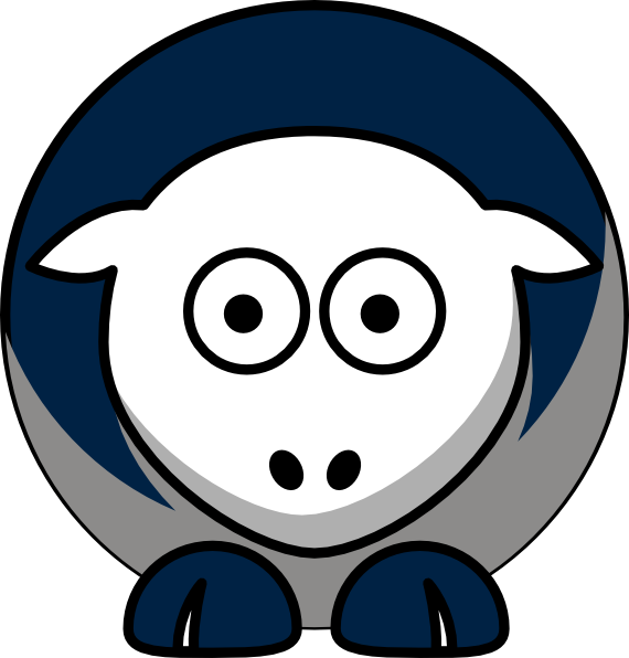 Sheep 3 Toned Dallas Cowboys Team Colors Clip Art - Cal State Fullerton Titans - Png Download (570x596), Png Download