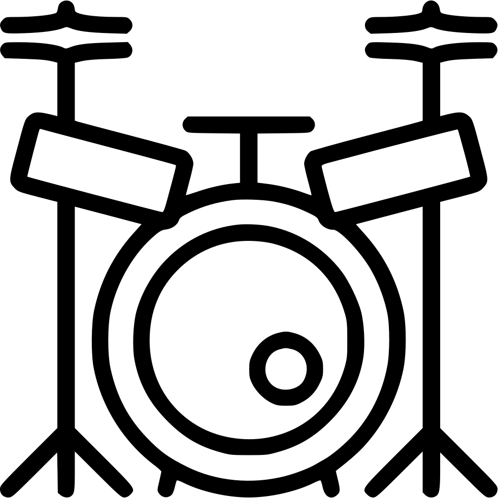 Drum Set - Drum Set Icon Png Clipart (981x982), Png Download