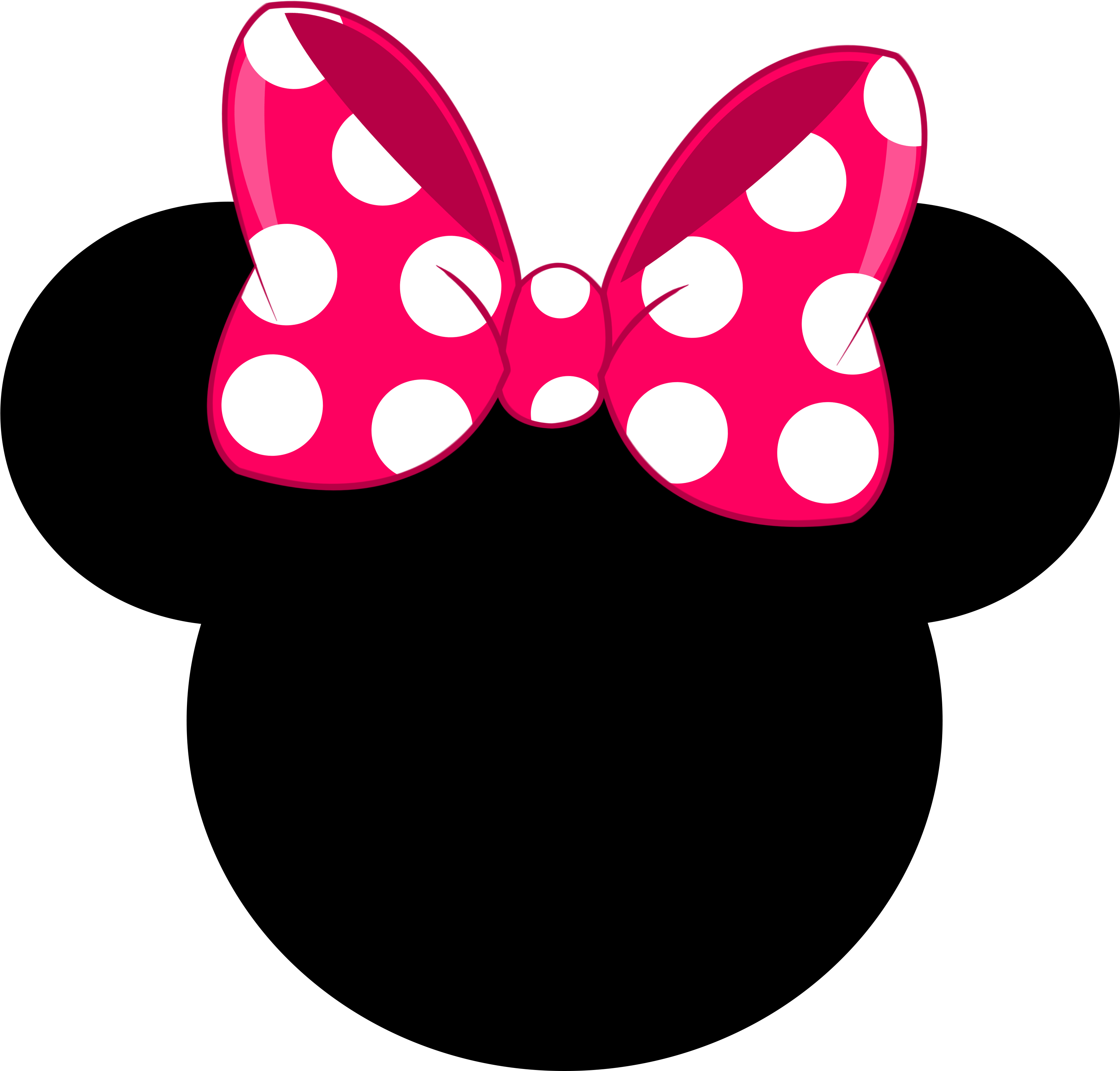 Pin By Patty On - Clipart Minnie Mouse Face - Png Download (3600x3344), Png Download