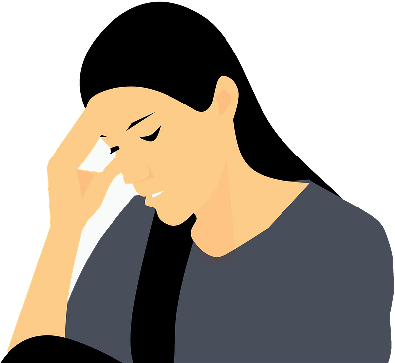 Depressed Girl Clipart - Girl Depressed Clipart - Png Download (800x800), Png Download