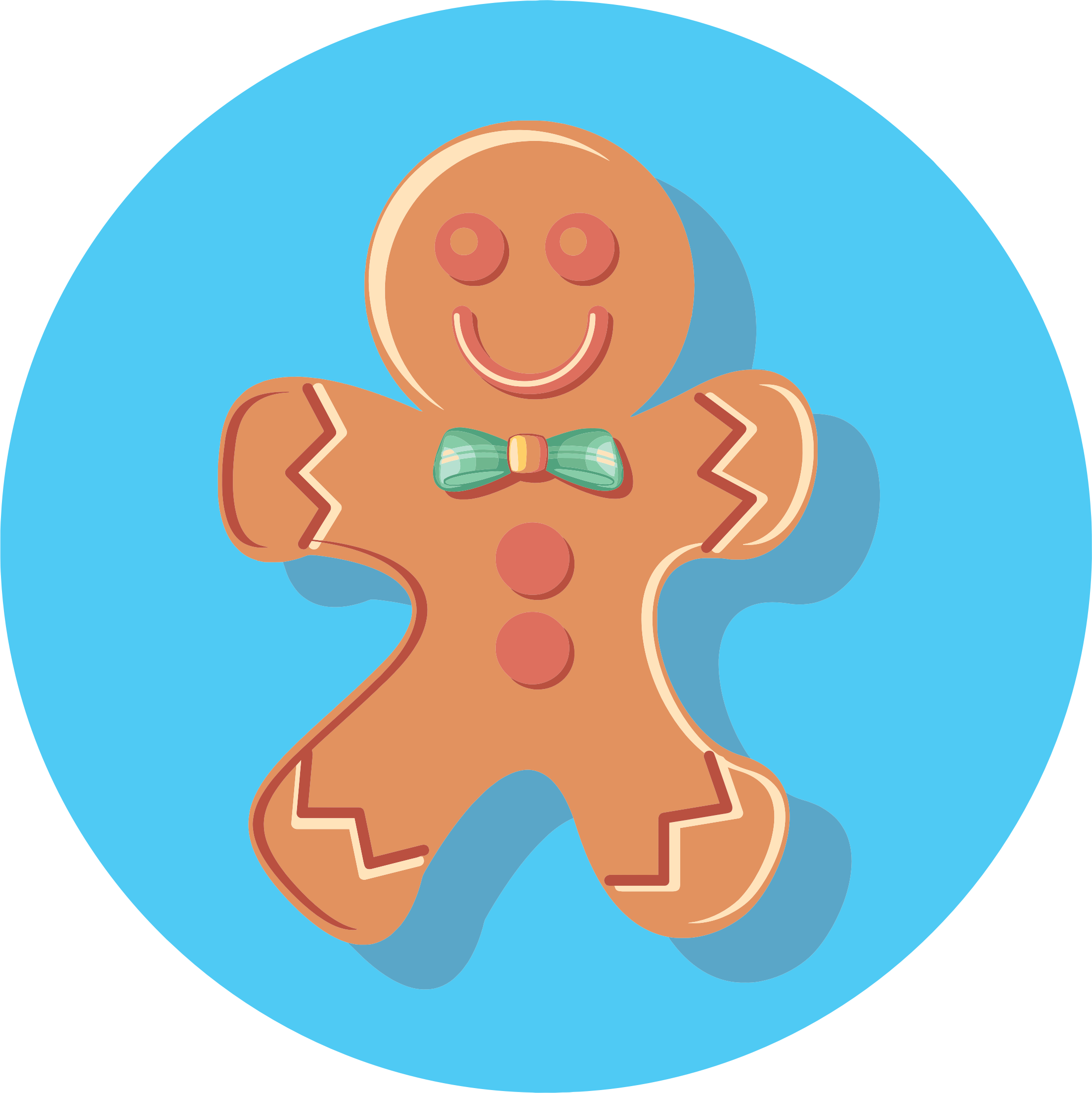 Transparent Snack Clip Art - Gingerbread Sign Clipart - Png Download (2209x2210), Png Download