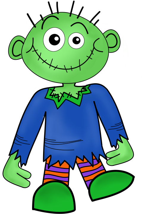 Zombie Girl Clipart Kid - Kid Friendly Zombie - Png Download (510x773), Png Download