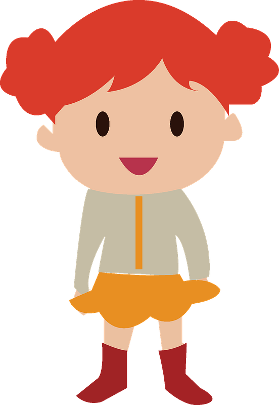 Elementary School Girl Clipart - Anak Sekolah Vektor Png ...