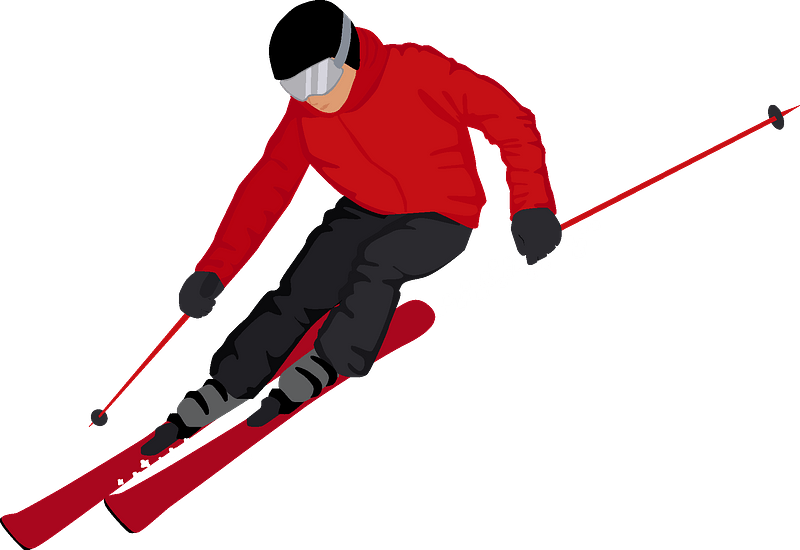 Skiing Clipart - Png Download (800x550), Png Download