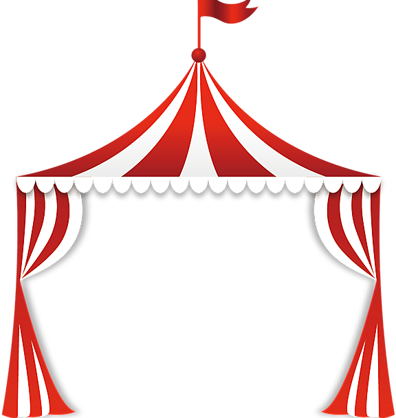Clip Art Carnival Tent - Png Download (576x608), Png Download