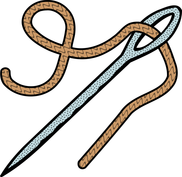 Download Sewing Needle Png Clipart - Hand Needle Drawing Transparent Png (741x720), Png Download