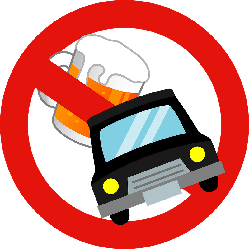Drunk Driving Prohibited Clipart - Chesham - Png Download (800x800), Png Download