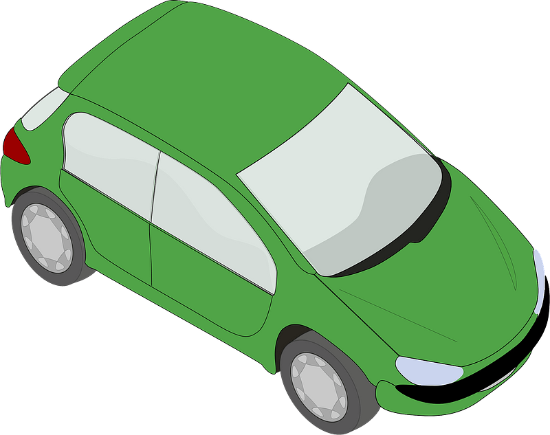 Peugeot 206 Green Clipart - Car Clipart - Png Download (800x633), Png Download