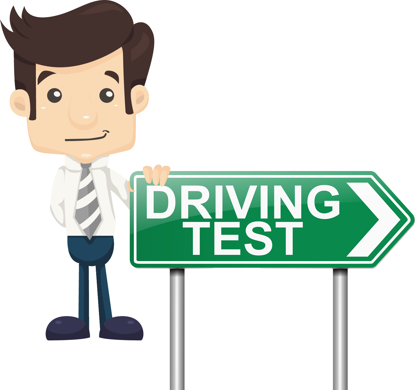 Drivers Test Cliparts - Cartoon Driving Test - Png Download - Full Size
