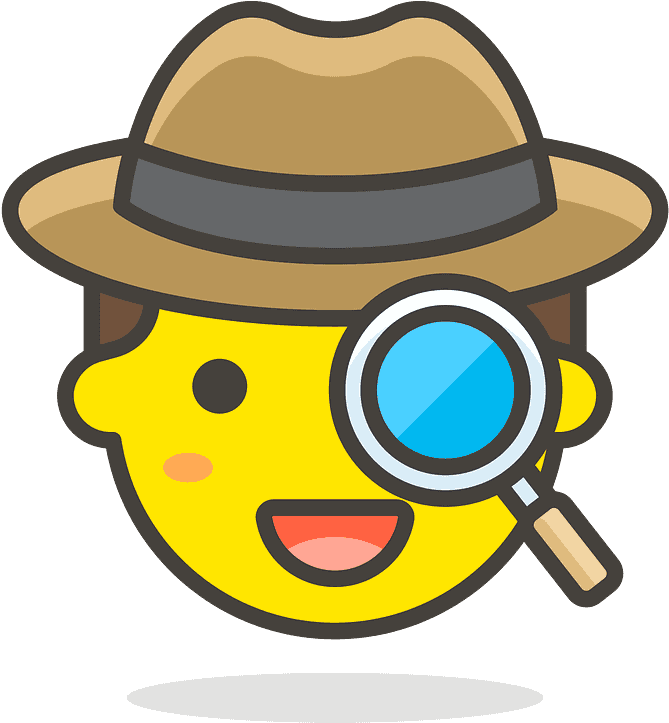 Detective Emoji Clipart - Detective Emoji Transparent - Png Download (800x800), Png Download