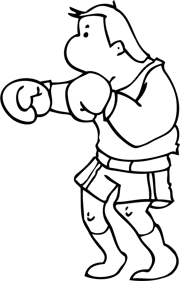 Transparent Boxing Day Clipart - Boxing Cartoon Coloring Pages - Png Download (595x926), Png Download