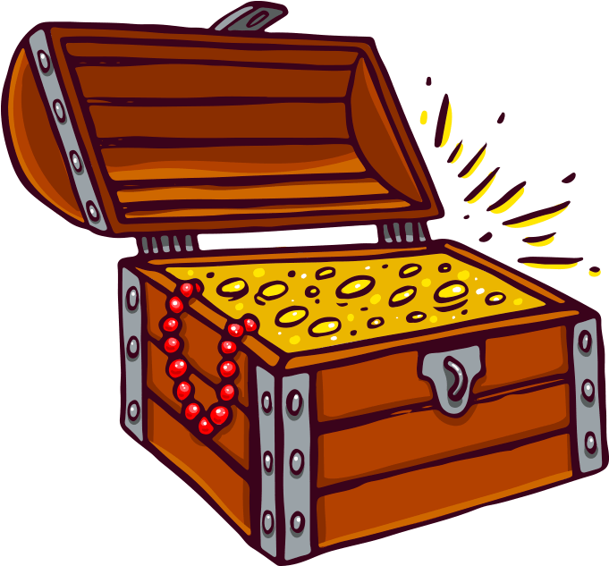 #treasure #pirate #treasurechest #chest #pirates #cartoon - Illustration Clipart (700x700), Png Download