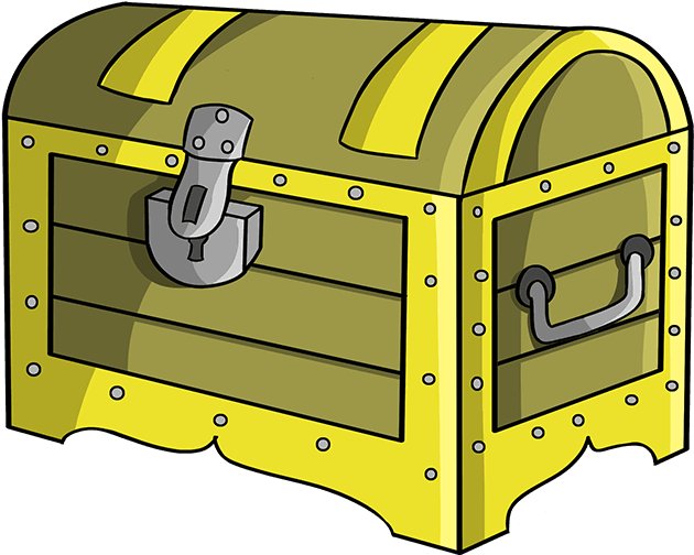 How To Draw Treasure Chest - Draw A Treasure Chest Clipart (680x678), Png Download