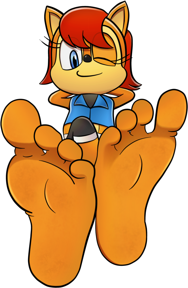 Princess Sally"s Naughty Soles By Feetymcfoot - Princess Sally Acorn Feet Clipart (653x997), Png Download