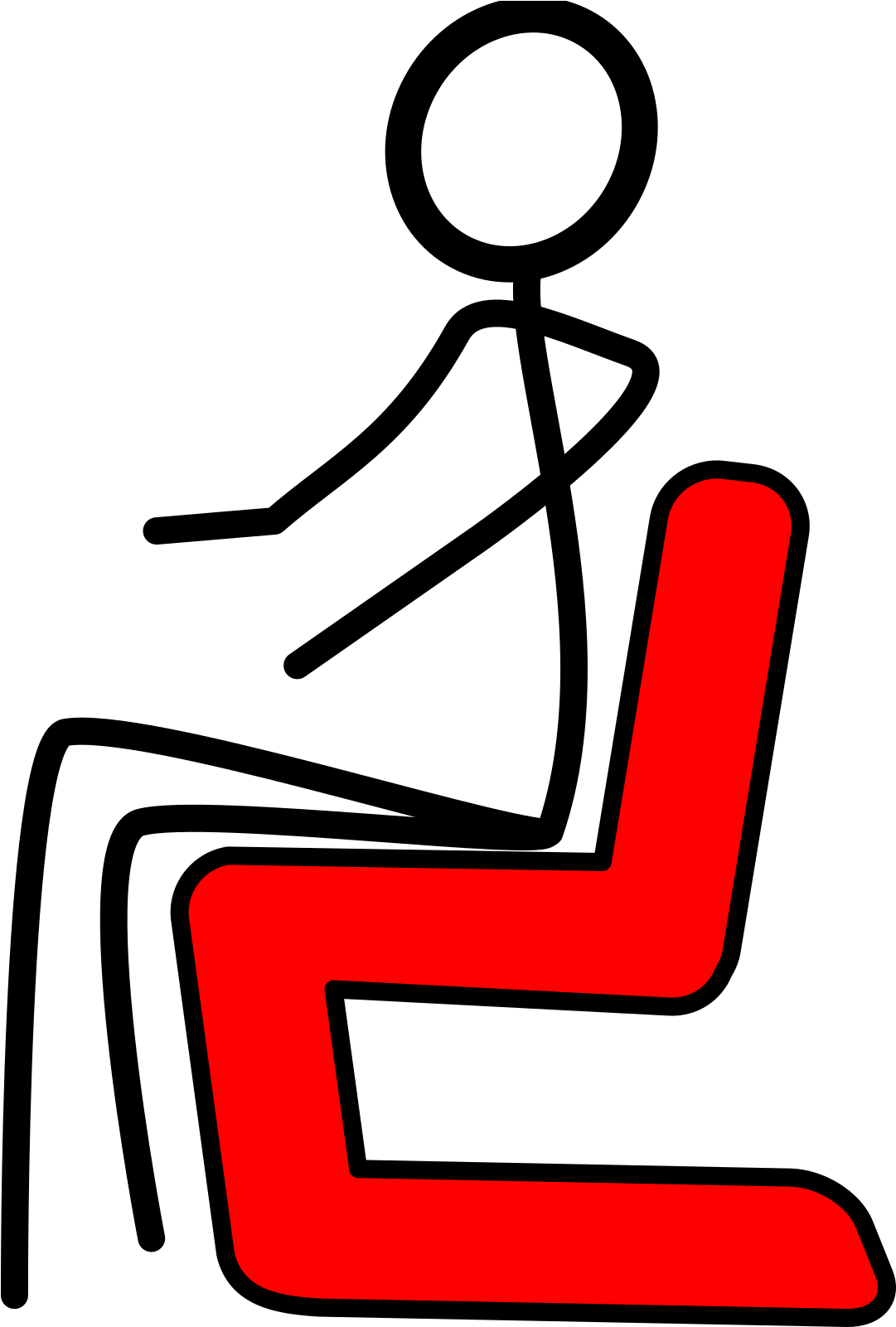 Lounge Chair Red Svg Clip Arts - Stickman Sitting On A Chair - Png Download (1024x1024), Png Download