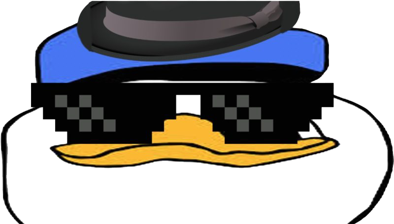 Dolan Duck Png Clipart - Óculos Png Thug Life Transparent Png (880x455), Png Download