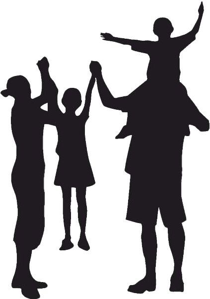 Family Reunion Silhouette Png Clipart - Mother Father Boy Girl Transparent Png (820x800), Png Download