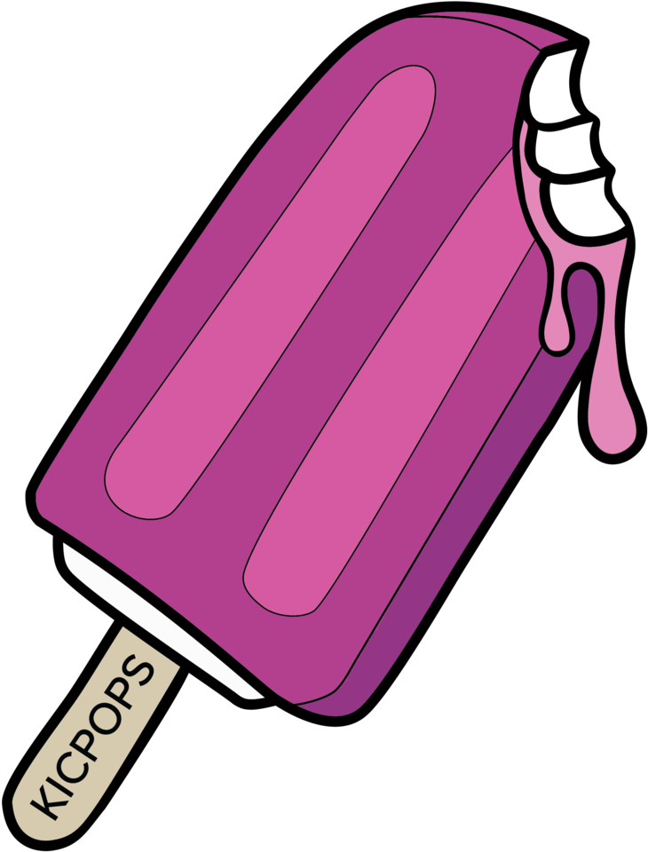 Purple Clipart Popsicle, Purple Popsicle Transparent - Popsicle Clipart - Png Download (1000x1294), Png Download