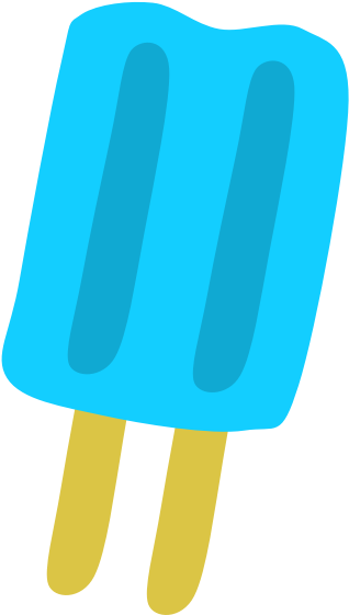 Blue Icecream On Stick Vector Drawing - Transparent Background Popsicle Clipart - Png Download (600x600), Png Download