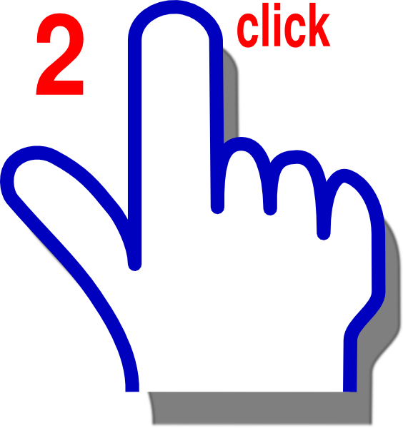 Finger Double Click Clip Art At Clker - Click Free Clip Art - Png Download (564x600), Png Download